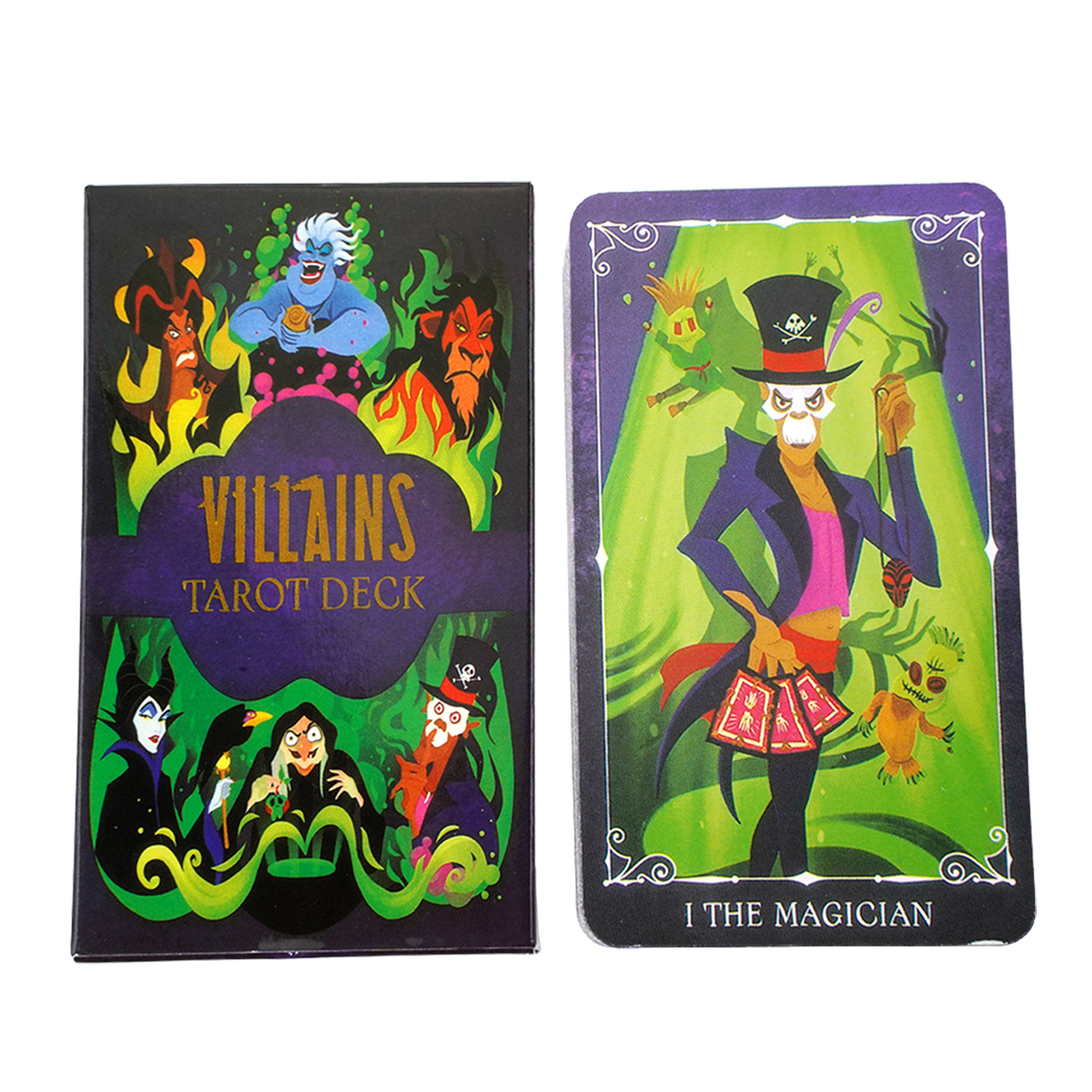 Board Game Villainous - ไพ่ทาโรต์ไพ่ทำนายไพ่ทาโรต์ลึกลับการ์ดหญิงสาวการ์ดเกมกระดานเกมไพ่ภาษาอังกฤษสำรับไพ่ทาโรต์