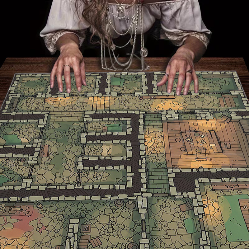 Board Game Hotel - ผ้าปูโต๊ะเกมเขาวงกต 1 ชิ้น – แผ่นรอง RPG