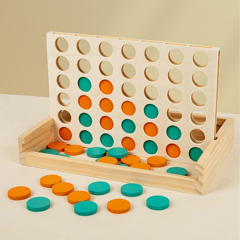 Board Game For 2 People - เกมกระดานไม้ 4 ในแถว - ผู้เล่น 2