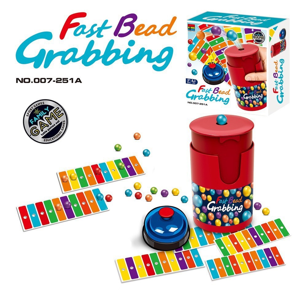 Board Game Name - เกมกระดานจับลูกปัดเร็วสำหรับผู้เล่นสองคน พร้อมกระดิ่งสุดตื่นเต้น เกมวางแผนการจับคู่ที่สนุกสนาน เหมาะสำหรับการเล่นแบบโต้ตอบระหว่างเด็กและผู้ใหญ่