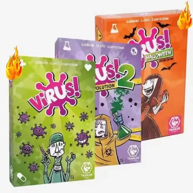 Board Game For 2 People - ชุดเกมการ์ดกลยุทธ์สำหรับครอบครัวปี 2026 ซีรีส์ไวรัส 1&2 และเกมกระดานปาร์ตี้ฮาโลวีนสำหรับผู้ใหญ่ ความบันเทิงแบบโต้ตอบสำหรับกลุ่มวัยรุ่น
