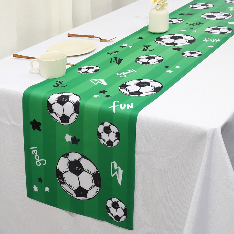 Board Game Football - 1 PC ฟุตบอล/ฟุตบอลตารางธงตารางกลางฟุตบอลวันเกิดตกแต่งธีมกีฬาปาร์ตี้ตาราง Runner ตาราง