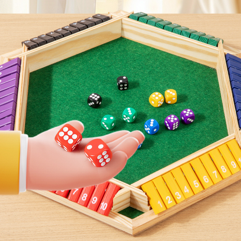ปิดกล่องลูกเต๋าเกมกระดานไม้ Fl - Board Game For 3 Players บทวิจารณ์และราคา