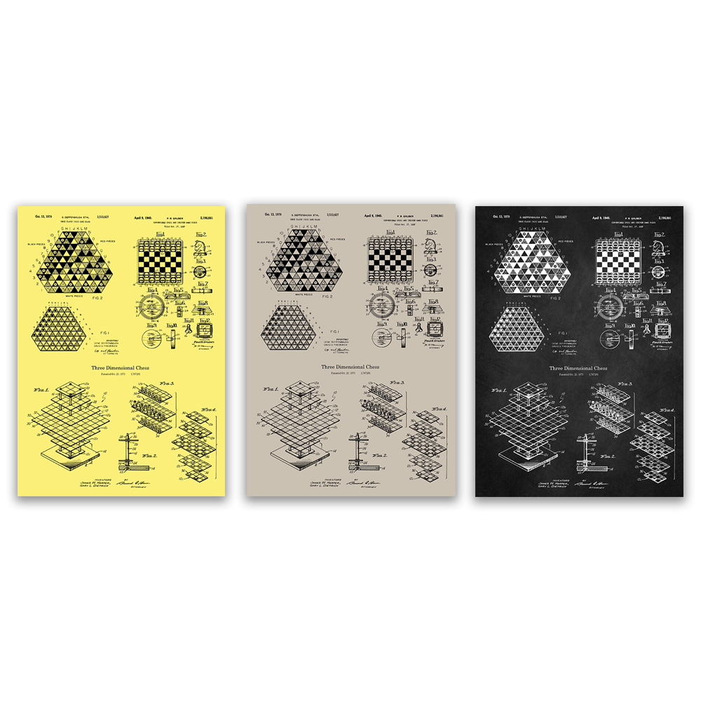 หมากรุก 3 ผู้เล่น, โปสเตอร์แบบ - Board Game For 3 Players บทวิจารณ์และราคา