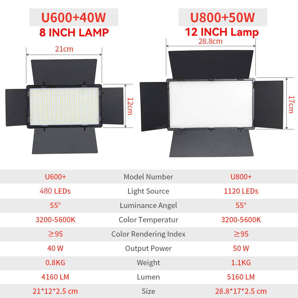 U800 U600 LED Photo Studio แฟล - Board Game Video Games บทวิจารณ์และราคา